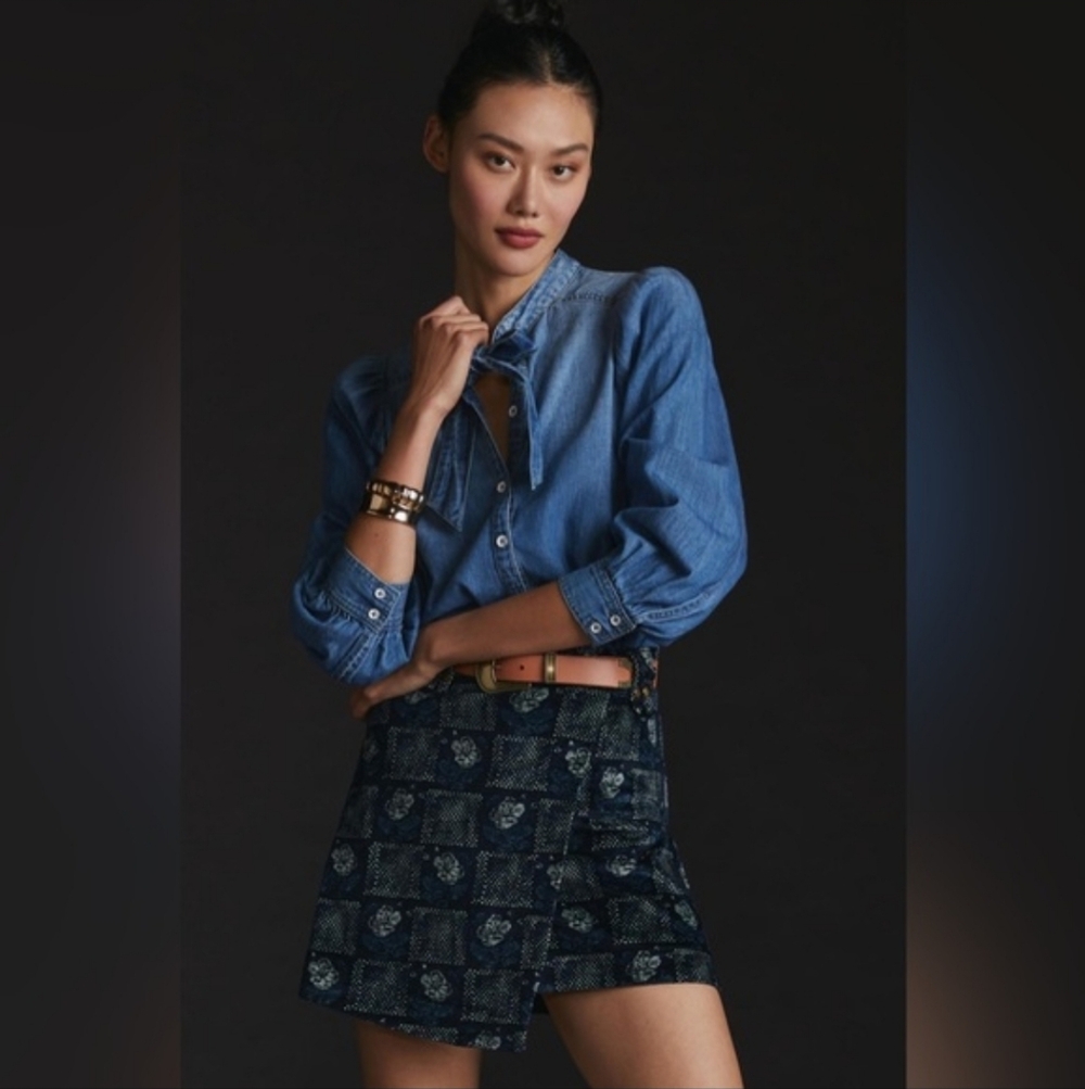 Anthropologie Pilcro Corduroy Mini Skirt  Sz 2 EUC MSRP $98